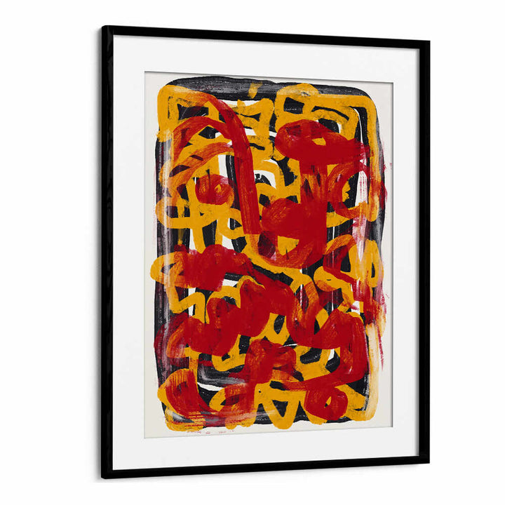 YELLOW DOTTED RED , ABSTRACT PAINTINGS