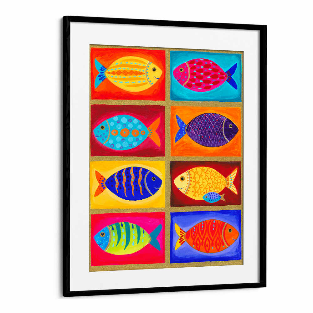 COLORFUL FISH TILES , BEACH PAINTINGS