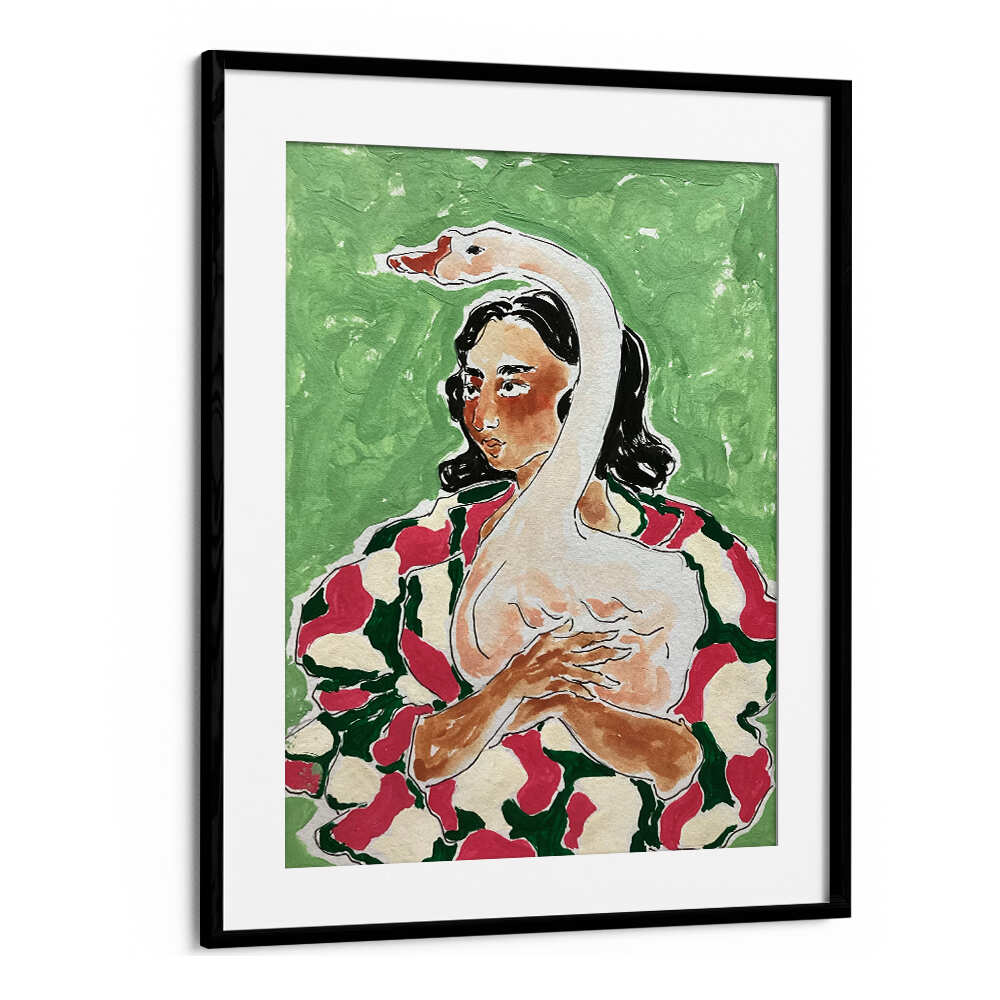 GIRL WITH DUCK , PORTRAITS & FIGURATIVE ILLUSTRATIONS