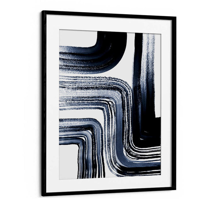 Stylish ZEN GARDEN STROKES, ABSTRACT PAINTINGS in bold black and white, perfect for enhancing any modern decor.