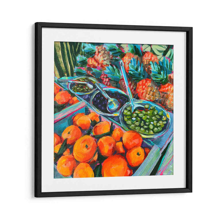 OLIVE LOVER , KITCHEN POSTERS by Blackmount — framed vibrant Mediterranean print of olives, oranges and herbs