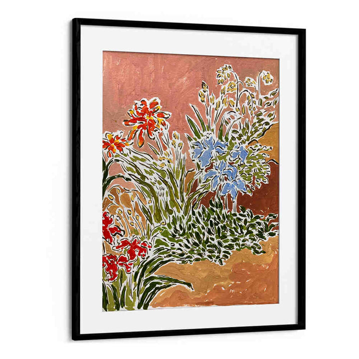 GARDEN CORNER , FLORAL FLOWER PAINTINGS