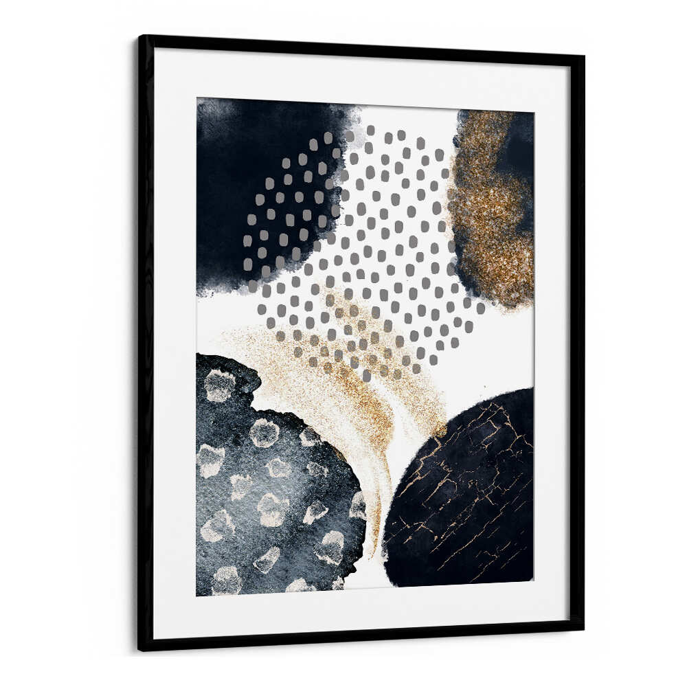 ABSTRACT BLACK AND GOLD III , ABSTRACT PAINTINGS