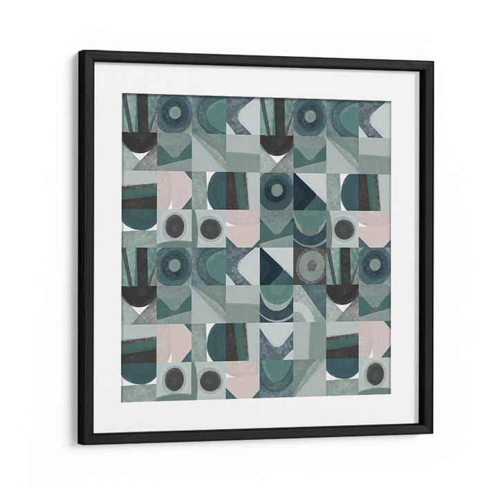 MID CENTURY GRID PATTERN FOUR , ABSTRACT PAINTINGS