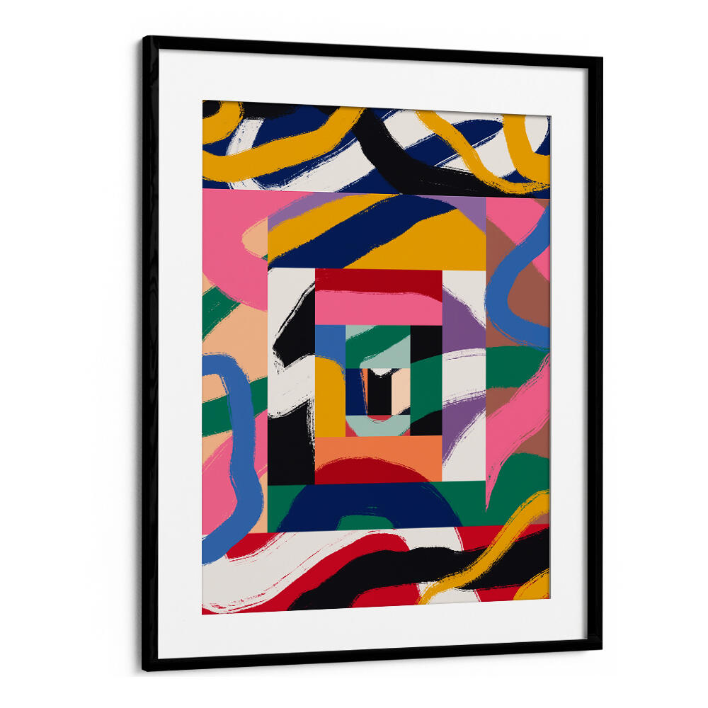 GEOMETRIC SHAPES AND BOLD BRUSHSTROKES , ABSTRACT PAINTINGS