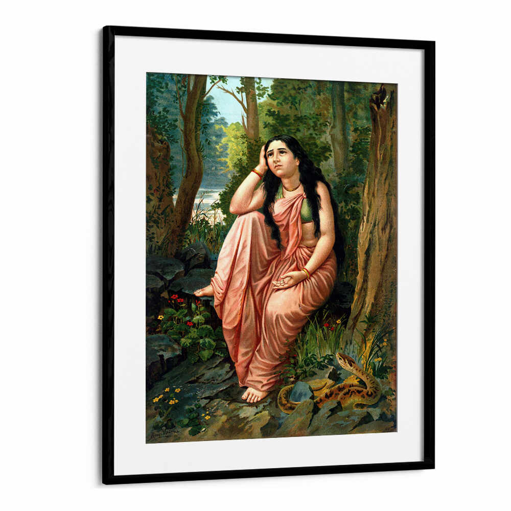 DAMAYANTI VANAVASA , INDIAN ART PAINTINGS