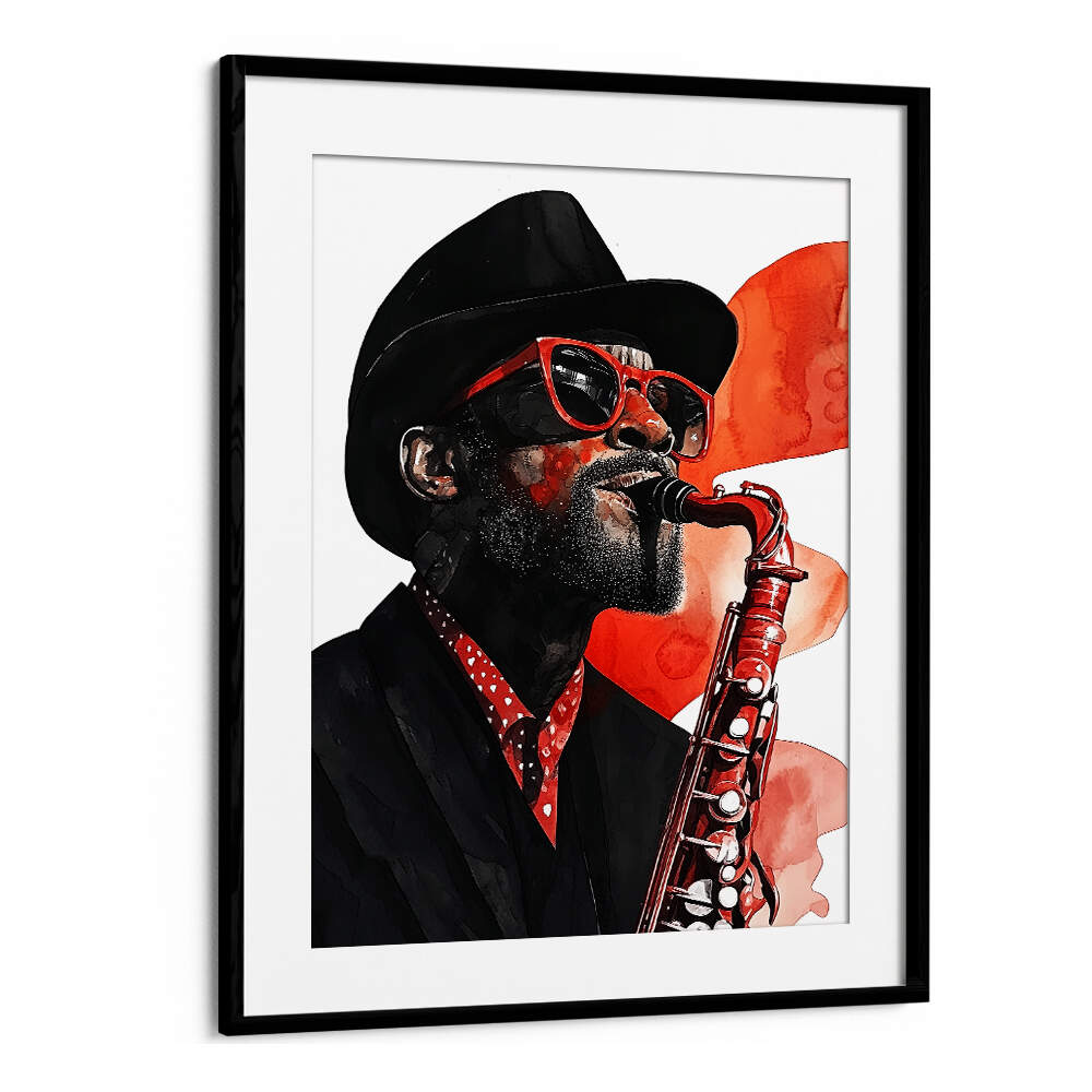 SAXOPHONIST MUSIC ART , MUSIC POSTERS