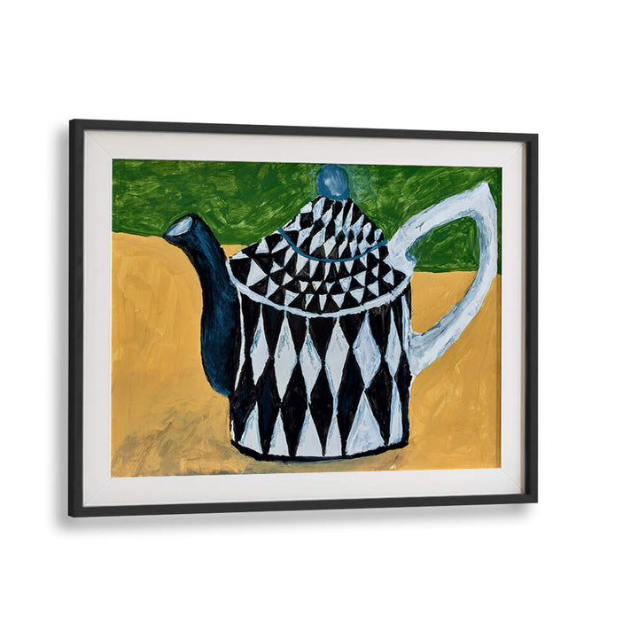 Stylish teapot kitchen poster featuring a unique black and white design, perfect for enhancing your culinary space.