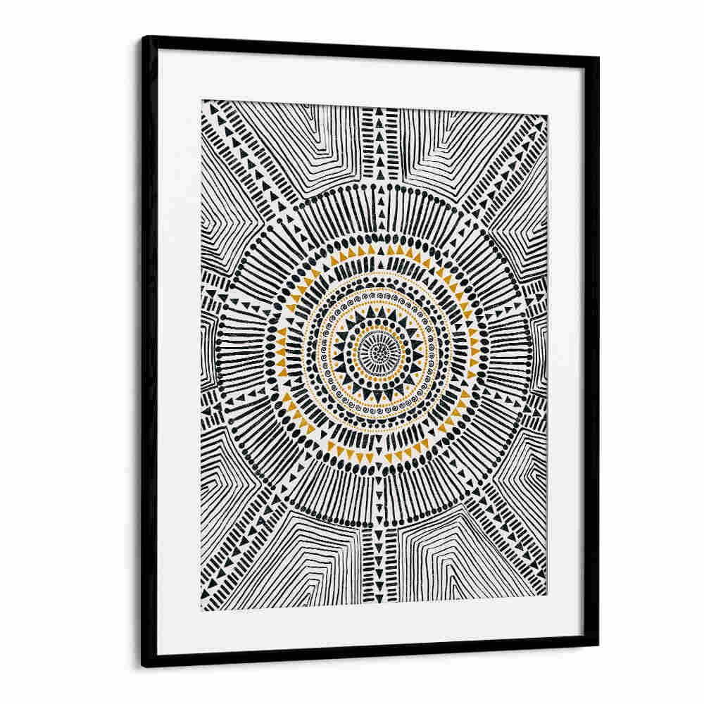 TRIBAL SUN II , PATTERN ART PRINTS