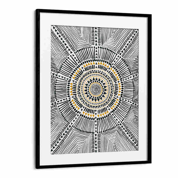 TRIBAL SUN II , PATTERN ART PRINTS