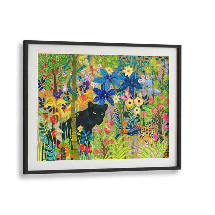 BLACK PANTHER AND A JAGUAR , ANIMAL PAINTINGS