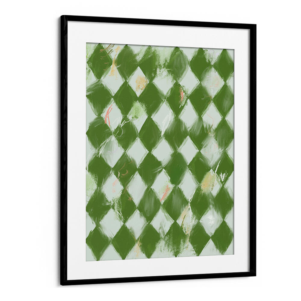 VERDANT DIAMONDS , GEOMETRIC ART PRINTS