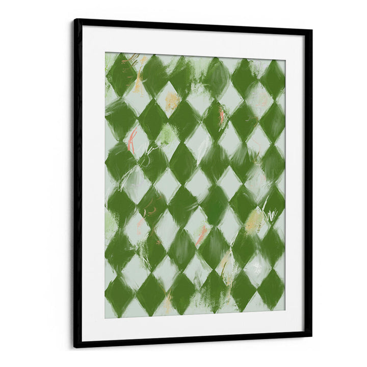 VERDANT DIAMONDS , GEOMETRIC ART PRINTS