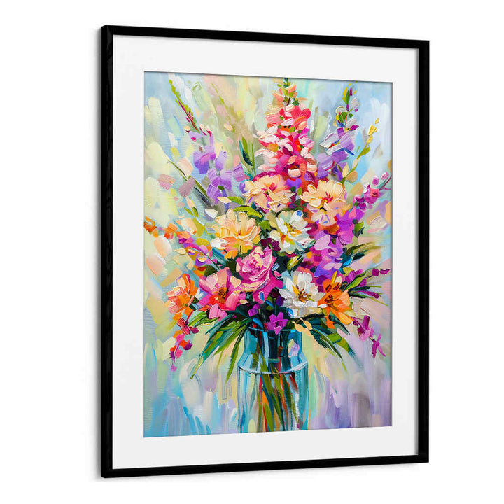 EVERGREEN GREEN PAINTERLY FLORALS I ,FLORAL FLOWER PAINTINGS