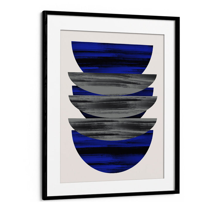 SCANDINAVIAN IN BLUE AND BLACK  , GEOMETRIC ART PRINTS