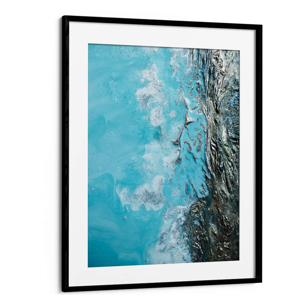 Vibrant blue and silver hues in the OCEANIC OBSESSION, ABSTRACT PAINTINGS, perfect for elevating your decor.