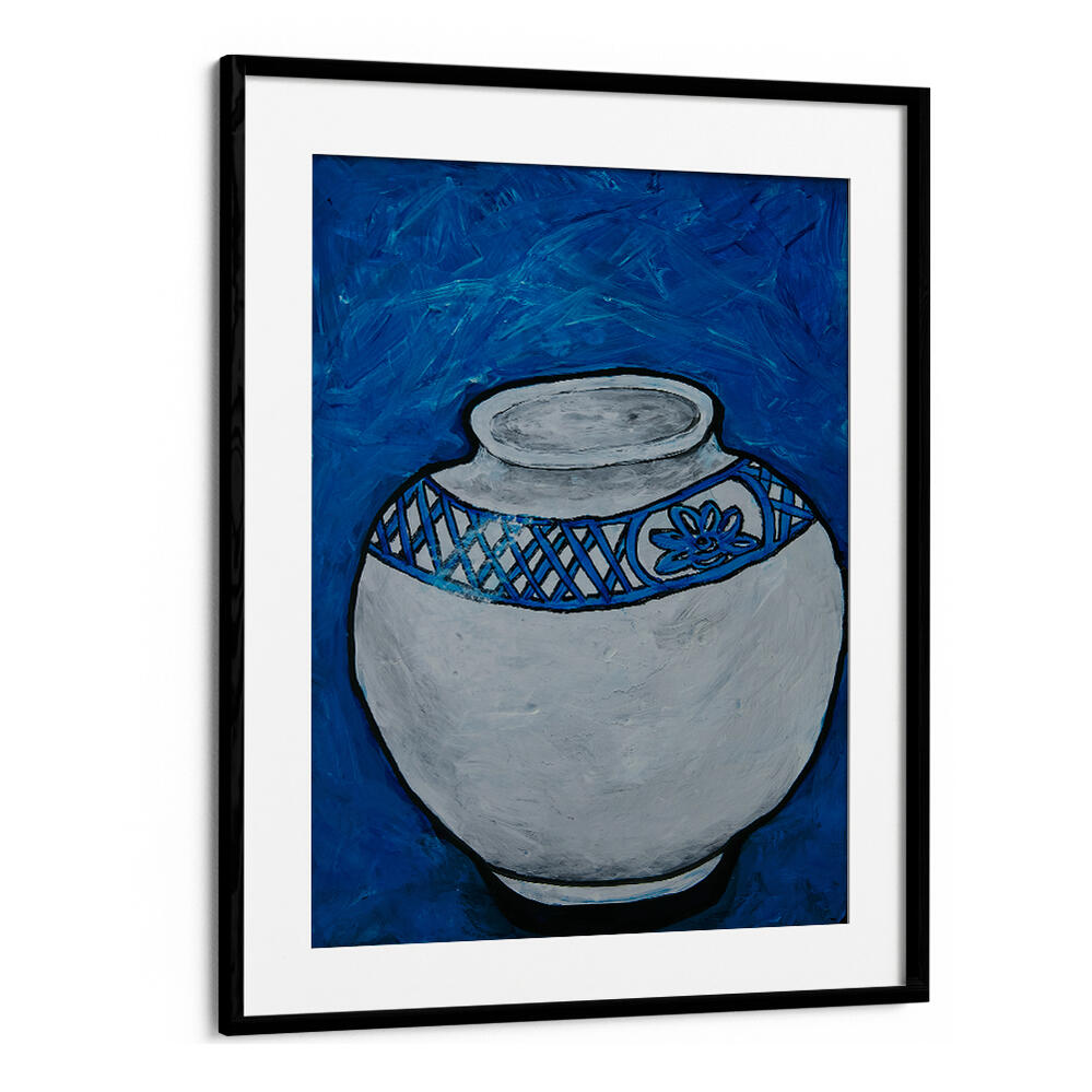 Elegant WHITE VASE WITH BLUE, KITCHEN POSTERS, adding charm to any culinary space with stunning visual appeal.