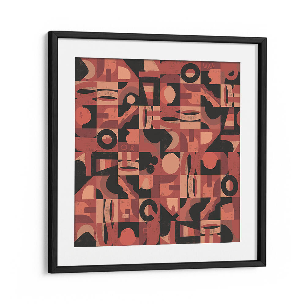 MID CENTURY GRID PATTERN NINE , ABSTRACT PAINTINGS