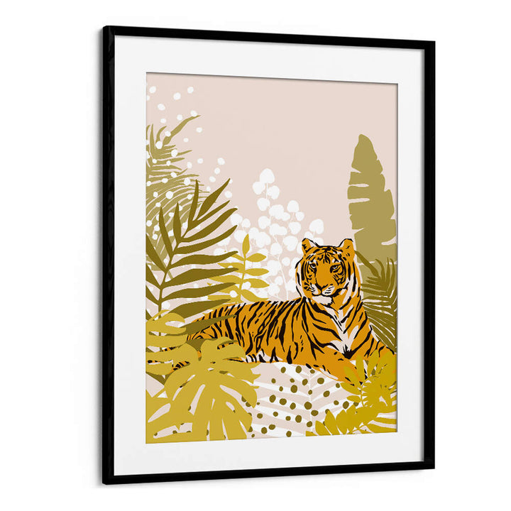 TIGER LAYING DOWN , ANIMAL PAINTINGS