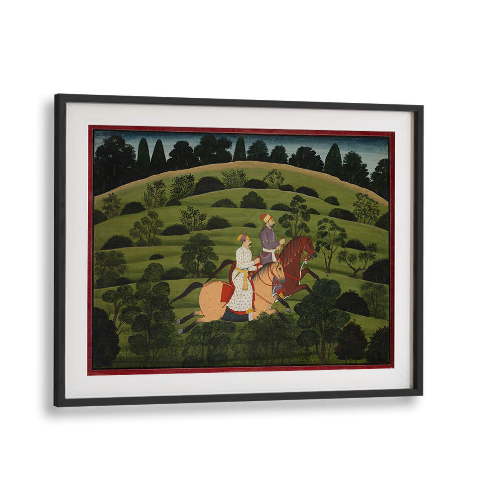 RIDERS THROUGH THE VERDANT HILLS , INDIAN ART PAINTINGS