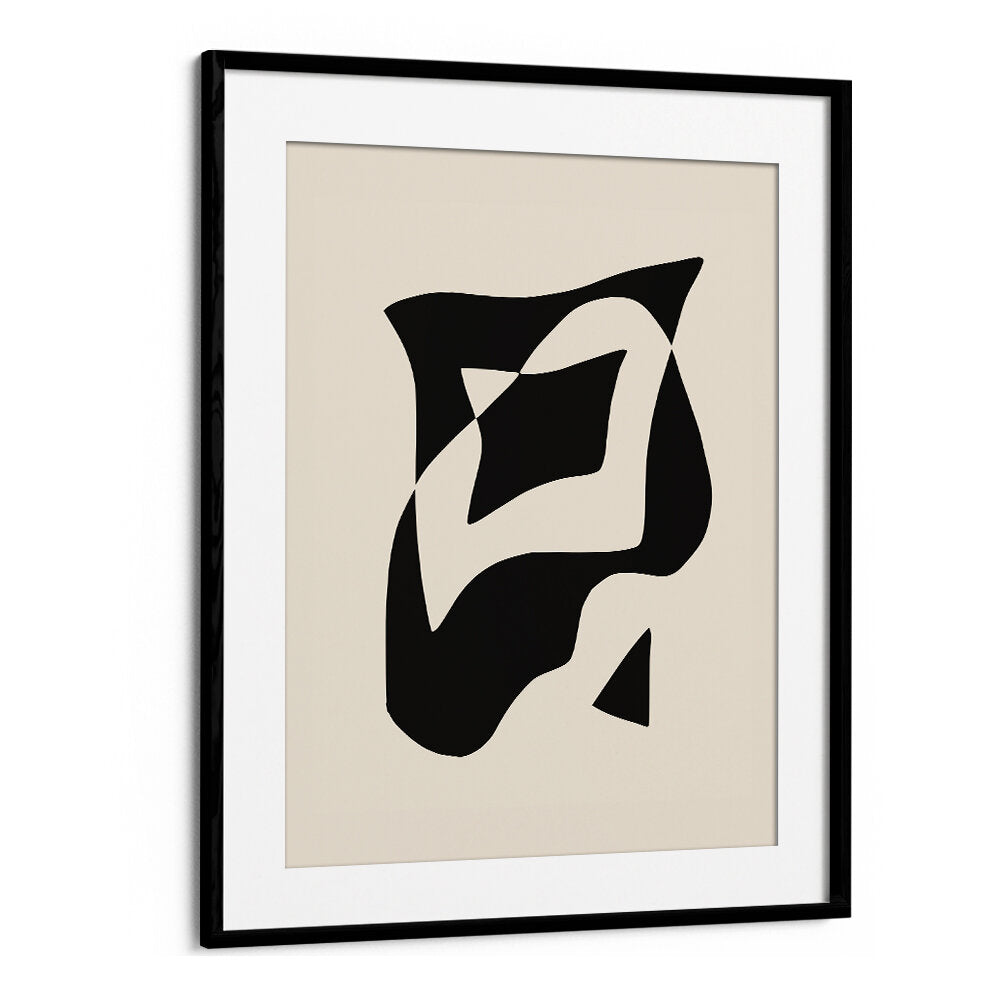 BOLD BLACK AND WHITE GEOMETRIC COMPOSITION