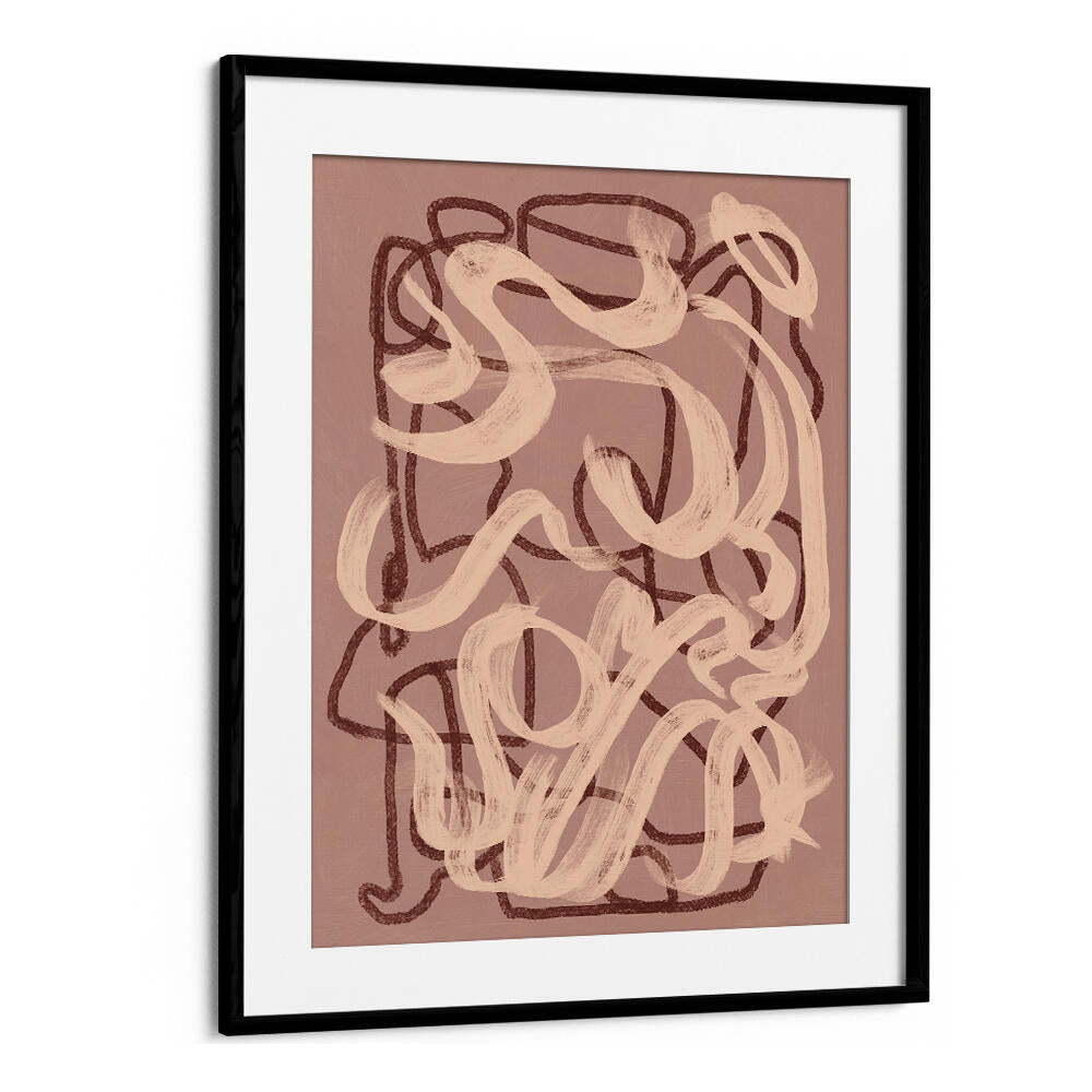 DRY BRUSH ABSTRACT IN NUDE , ABSTRACT PAINTINGS