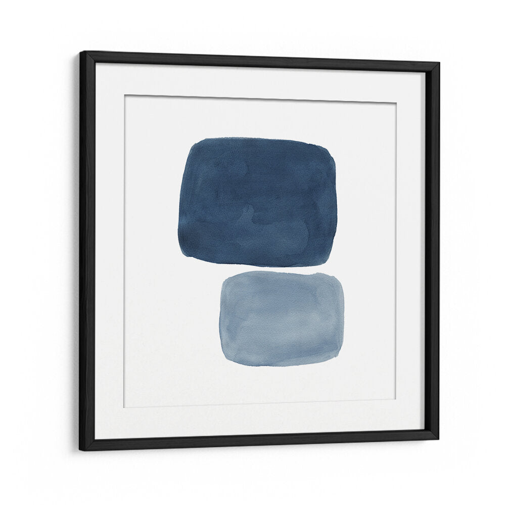Stunning AFFINITY, GEOMETRIC ART PRINTS featuring abstract shapes in navy and light blue, perfect for modern decor.
