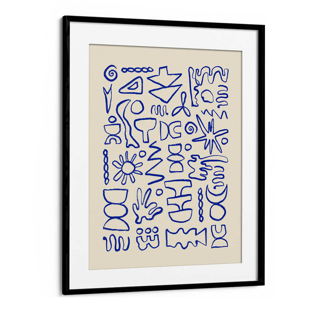BLUE DOODLES , DOODLE ART PAINTINGS