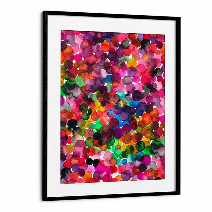 OVERLAPPED WATERCOLOR DOTS , ABSTRACT PAINTINGS