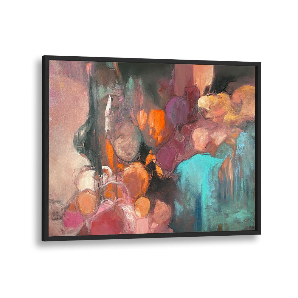 Vibrant colors blend in "A PIECE OF MY HEART, ABSTRACT PAINTINGS," capturing love's essence beautifully.