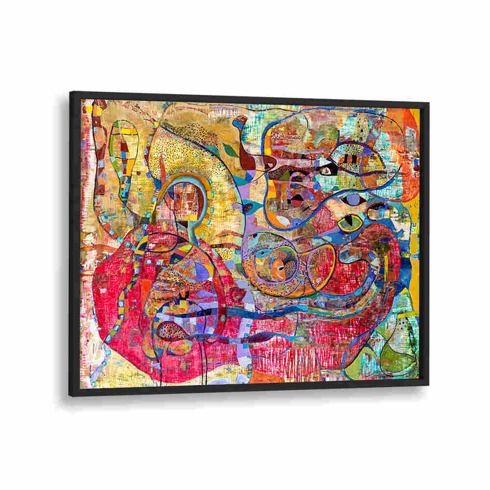 Framed BABY , ABSTRACT PAINTINGS featuring soft pastels and organic shapes creating a serene, tender nursery focal point