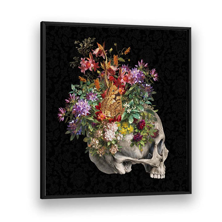 BLOOMING SKULL WITH BUTTERFLY