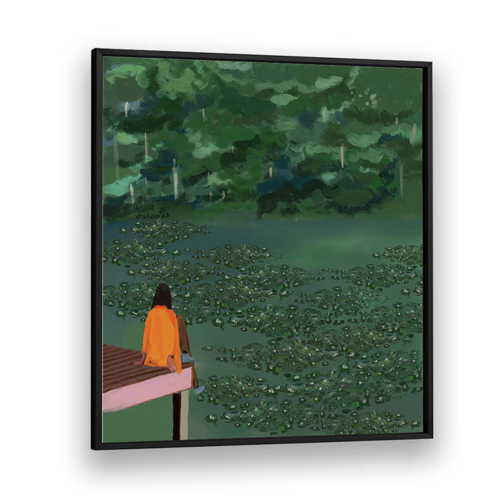DAYDREAMING AT THE LAKE , PORTRAITS & FIGURATIVE ILLUSTRATIONS