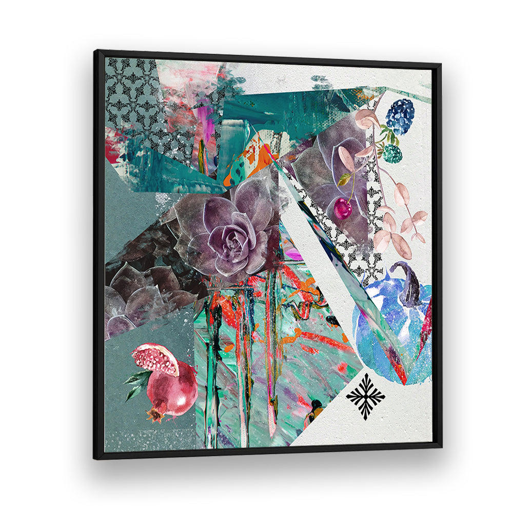 Vibrant Garden Abstract Paintings featuring floral elements, perfect to enhance any home decor.