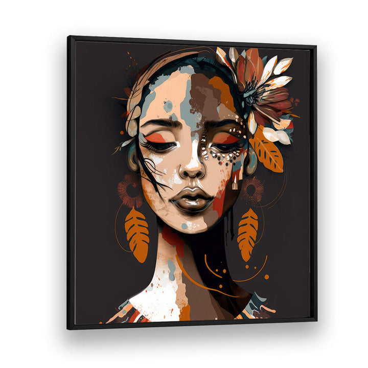 PORTRAIT OF A WOMAN WITH CLOSED EYES , PORTRAITS & FIGURATIVE ILLUSTRATIONS