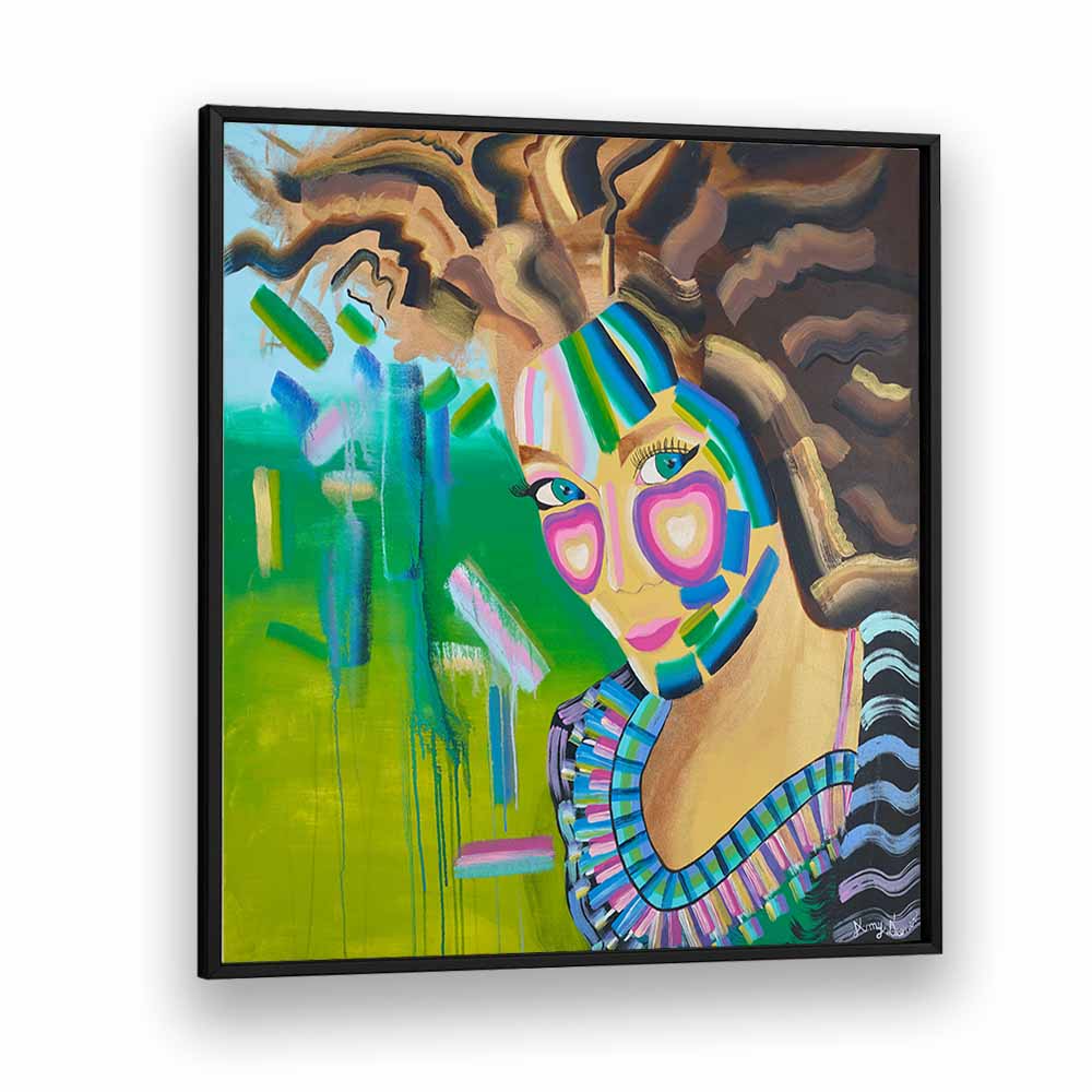 Vibrant PRINCESS, PORTRAITS artwork featuring abstract expressions and figurative illustrations for art lovers.