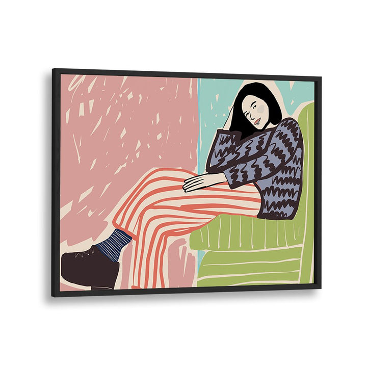 RELAXED WOMAN SITTING
