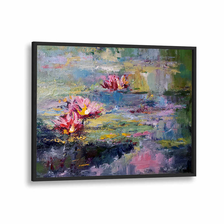 SACRED POND , FLORAL FLOWER PAINTINGS