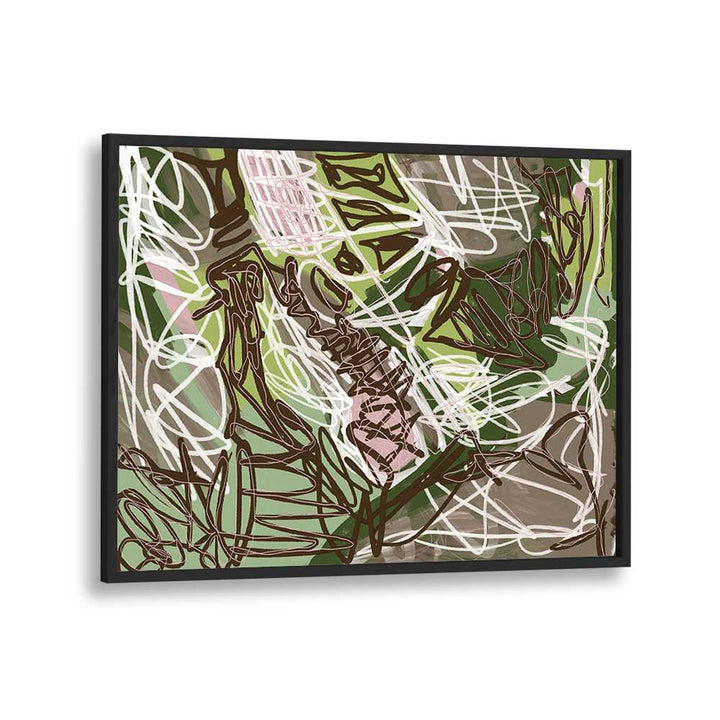 SCRIBBLED GREEN ABSTRACT