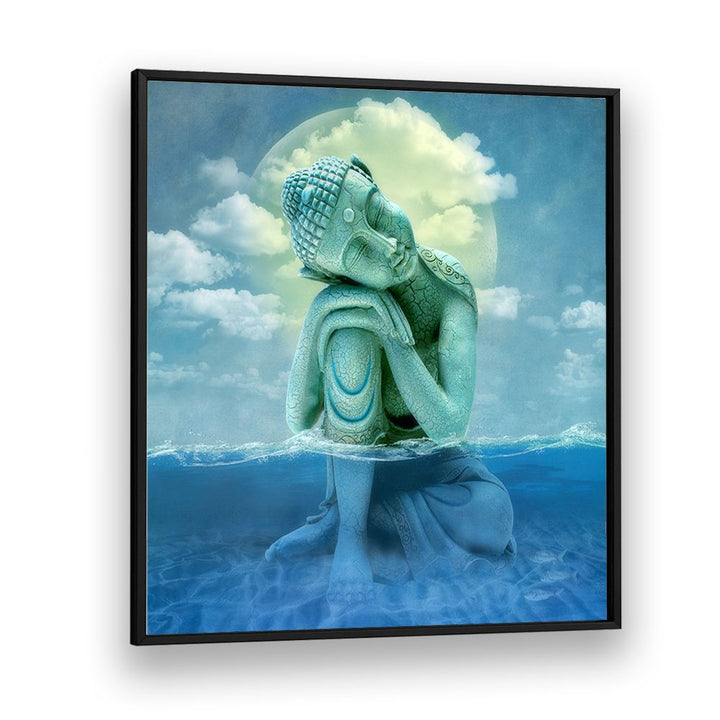 SERENE BUDDHA MOONLIT WATER