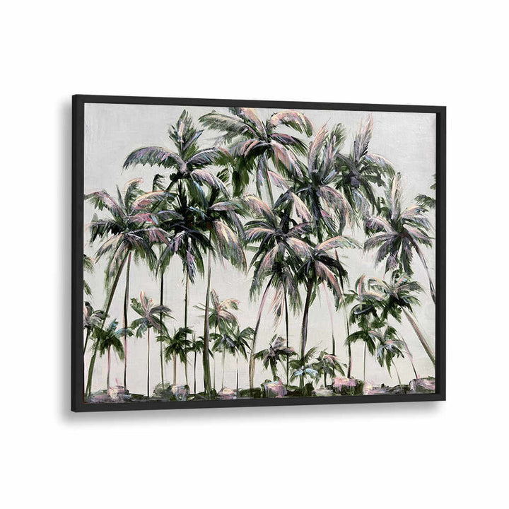 Stunning Tropical Palm Trees Beach Paintings in vibrant colors, perfect for creating a serene coastal escape.