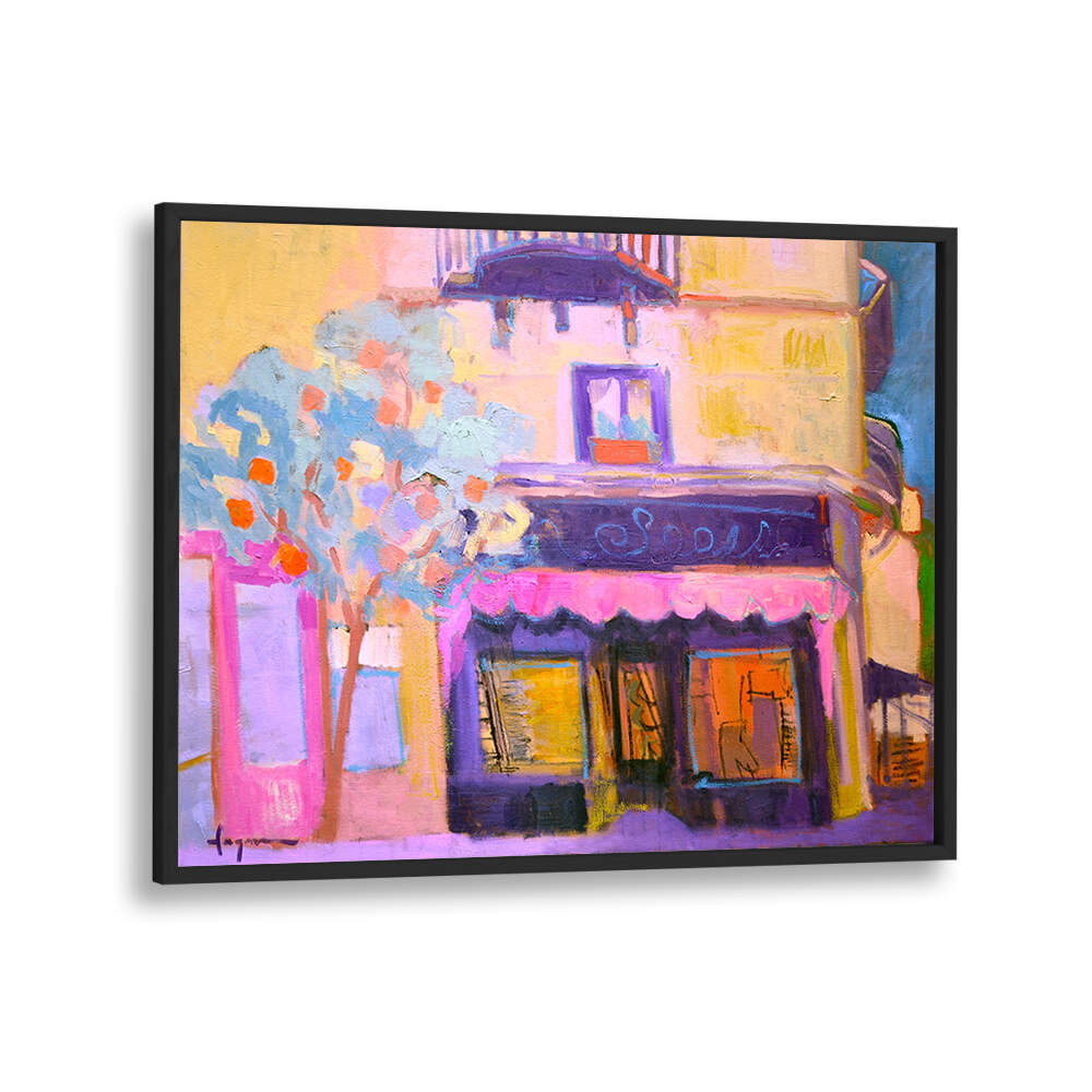VIBRANT CAFE╠ü SCENE , LANDSCAPE PAINTINGS