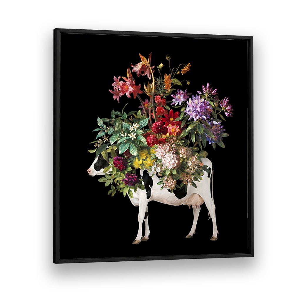 VIBRANT FLORAL COW