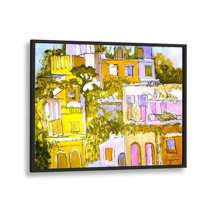 VIBRANT ROOFTOPS , LANDSCAPE PAINTINGS