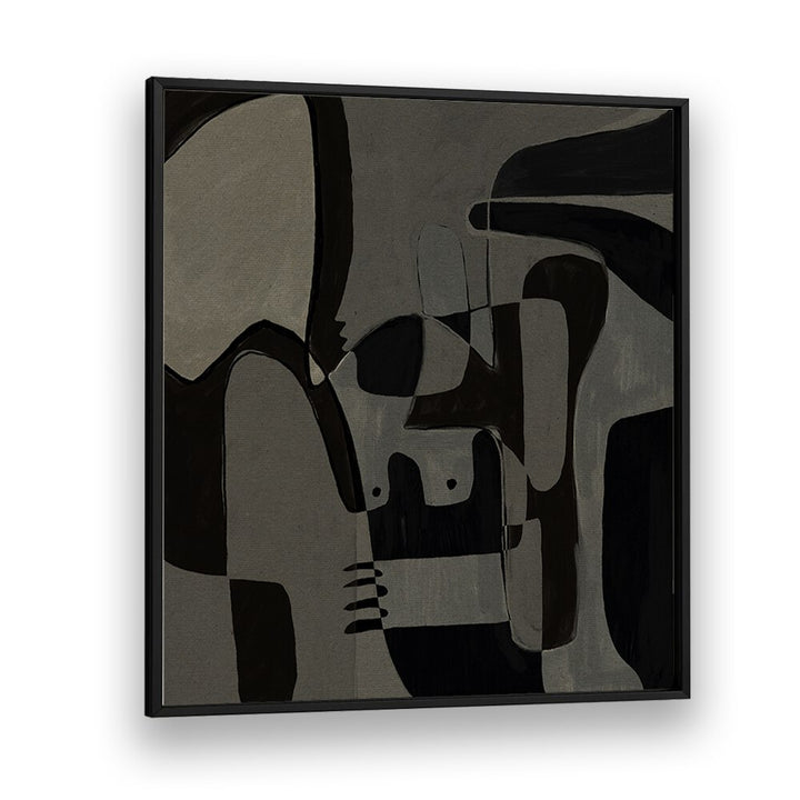 Stylish UNFOLDING I, ABSTRACT PAINTINGS in dark tones, perfect for inspiring creativity in any space.