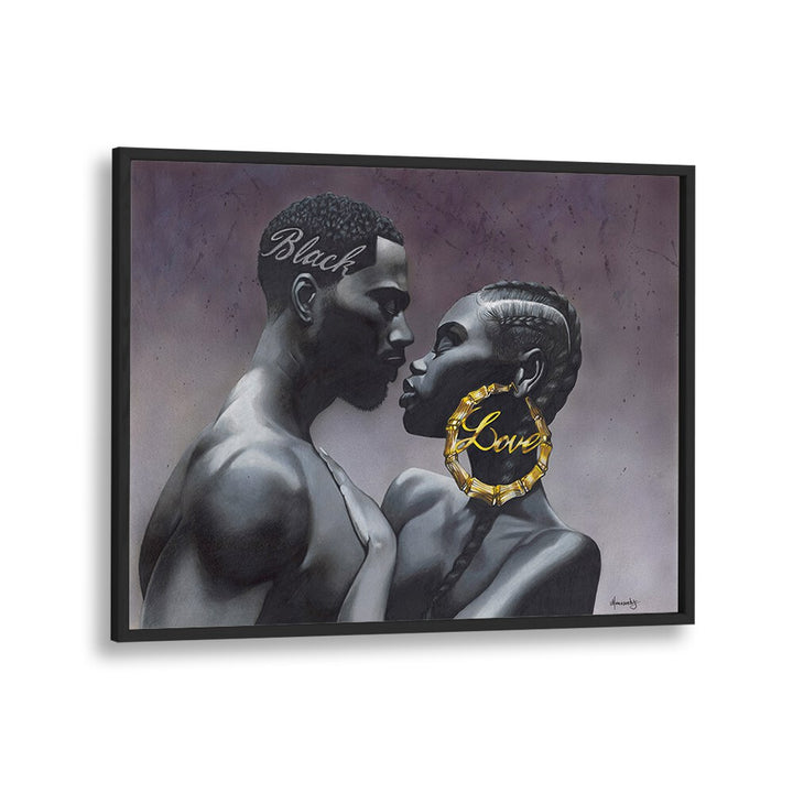 Elegant BLACKLOVE, AFRICAN ART PAINTINGS showcase a powerful embrace, celebrating love and cultural beauty.