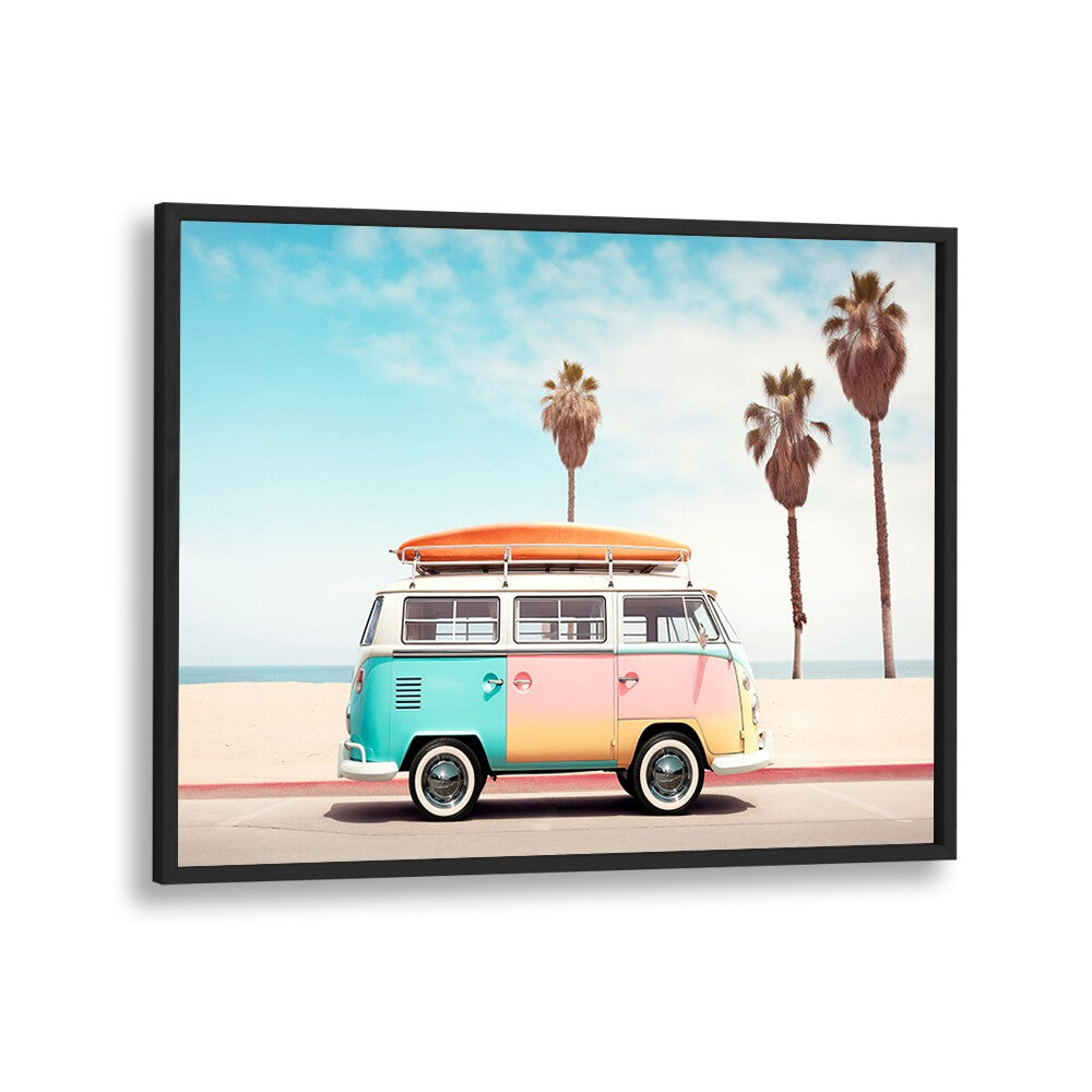 VAN ON THE BEACH , CAR POSTERS