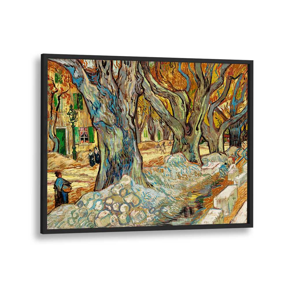 THE LARGE PLANE TREES (ROAD MENDERS AT SAINT-RÉMY) (1889) ,  VINTAGE PAINTINGS