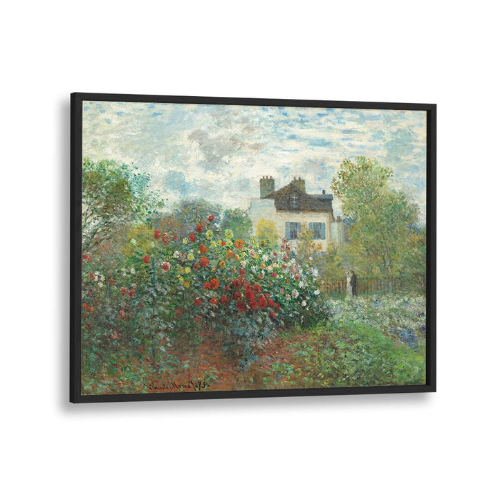 THE ARTIST'S GARDEN IN ARGENTEUIL: DAHLIAS (1873) , VINTAGE PAINTINGS