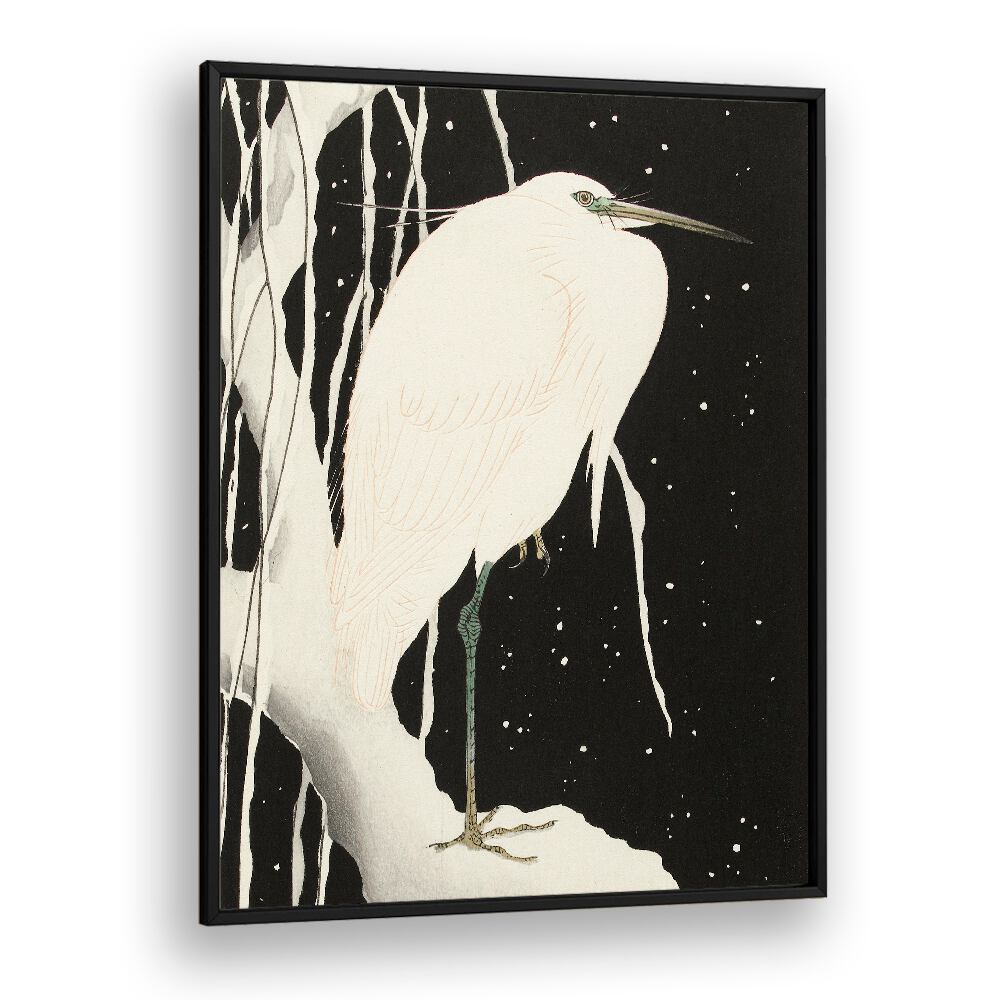 HERON IN SNOW (CA. 1925–1936)  , JAPANESE PAINTINGS , JAPANESE ART PRINTS